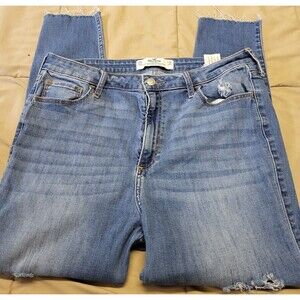 Hollister Ultra High-Rise Super Skinny Jeans Classic Stretch Raw Hem W33 L27